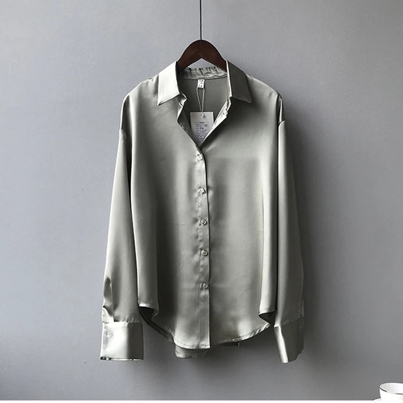 Women White Tops Lady Long Sleeves