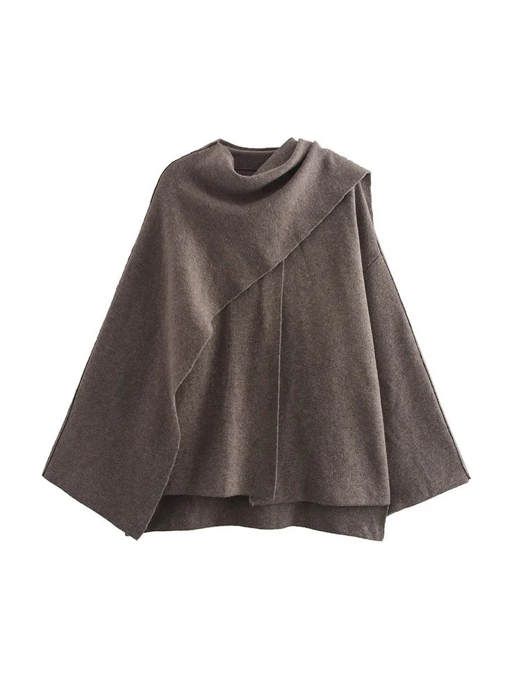Warm Coat Asymmetric Elegant Split Jacket