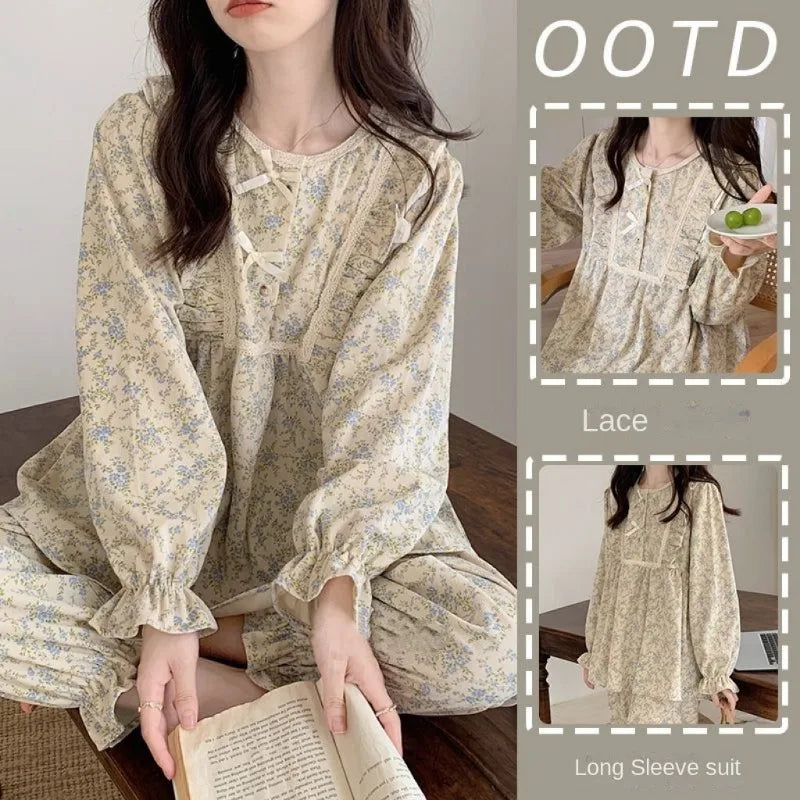 Women Pajamas Two-Piece Korean Version