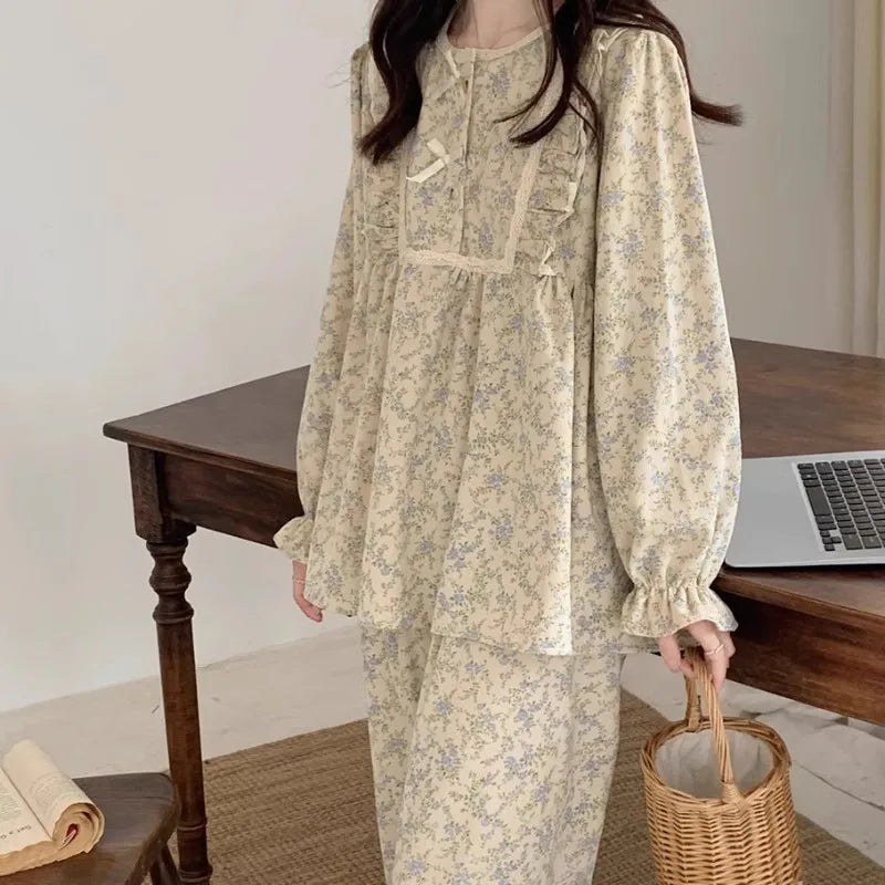 Women Pajamas Two-Piece Korean Version