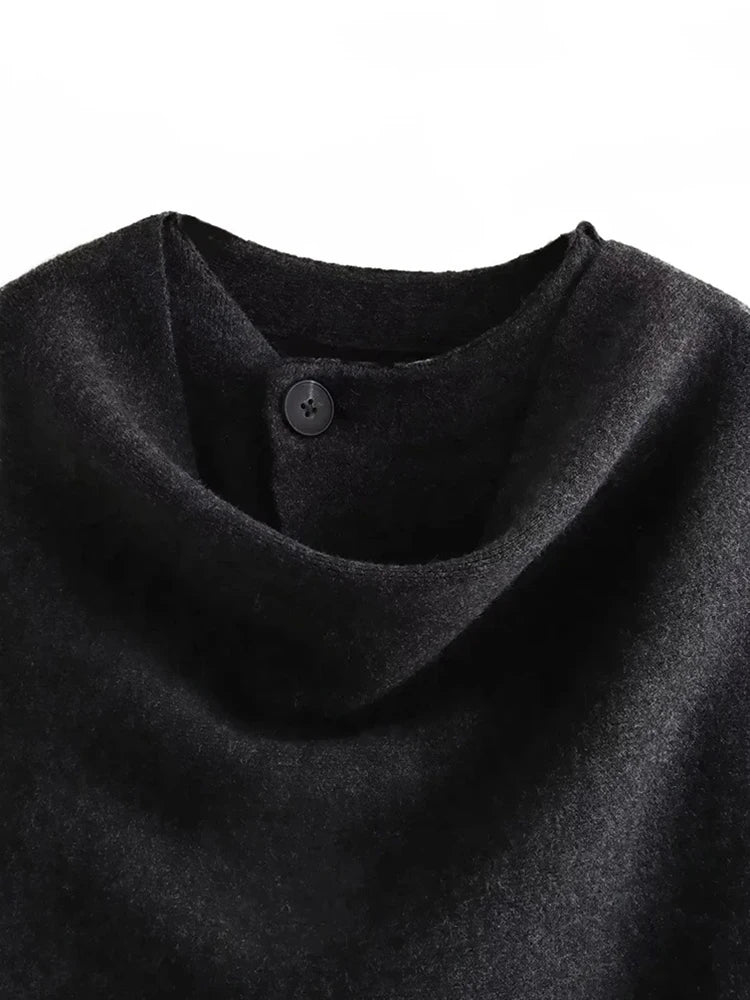 Warm Coat Asymmetric Elegant Split Jacket