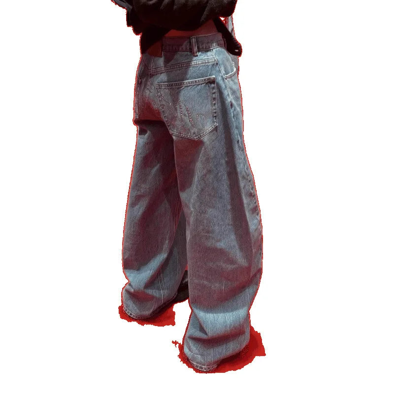 Women Jeans Spliced Straight Pants