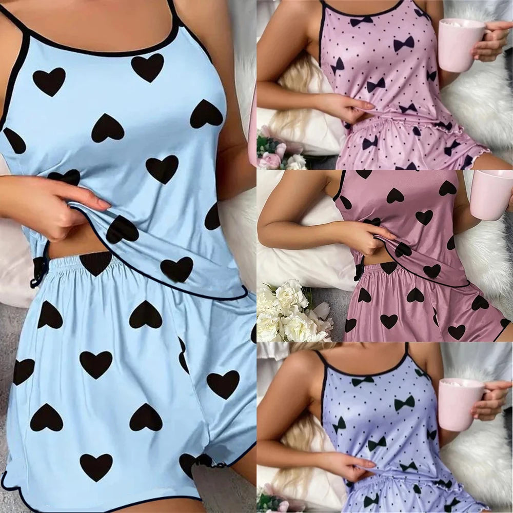 Women's Pajama  T-Shirts Shorts