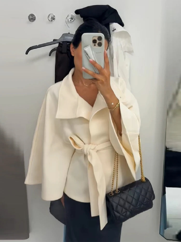 jacket with belt stand