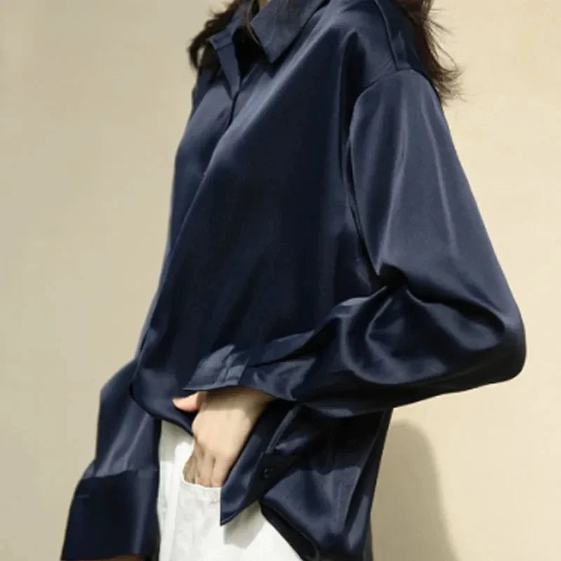 Women White Tops Lady Long Sleeves