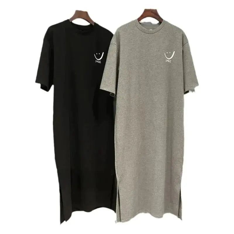 Women's T-shirt  Over Knee Dress