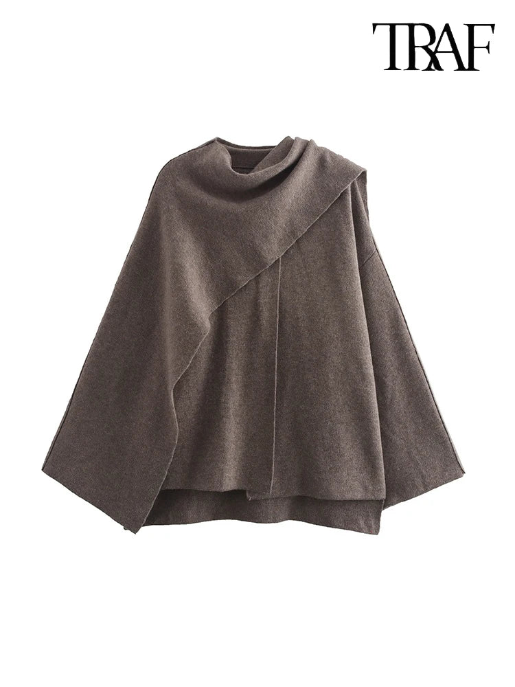 Warm Coat Asymmetric Elegant Split Jacket