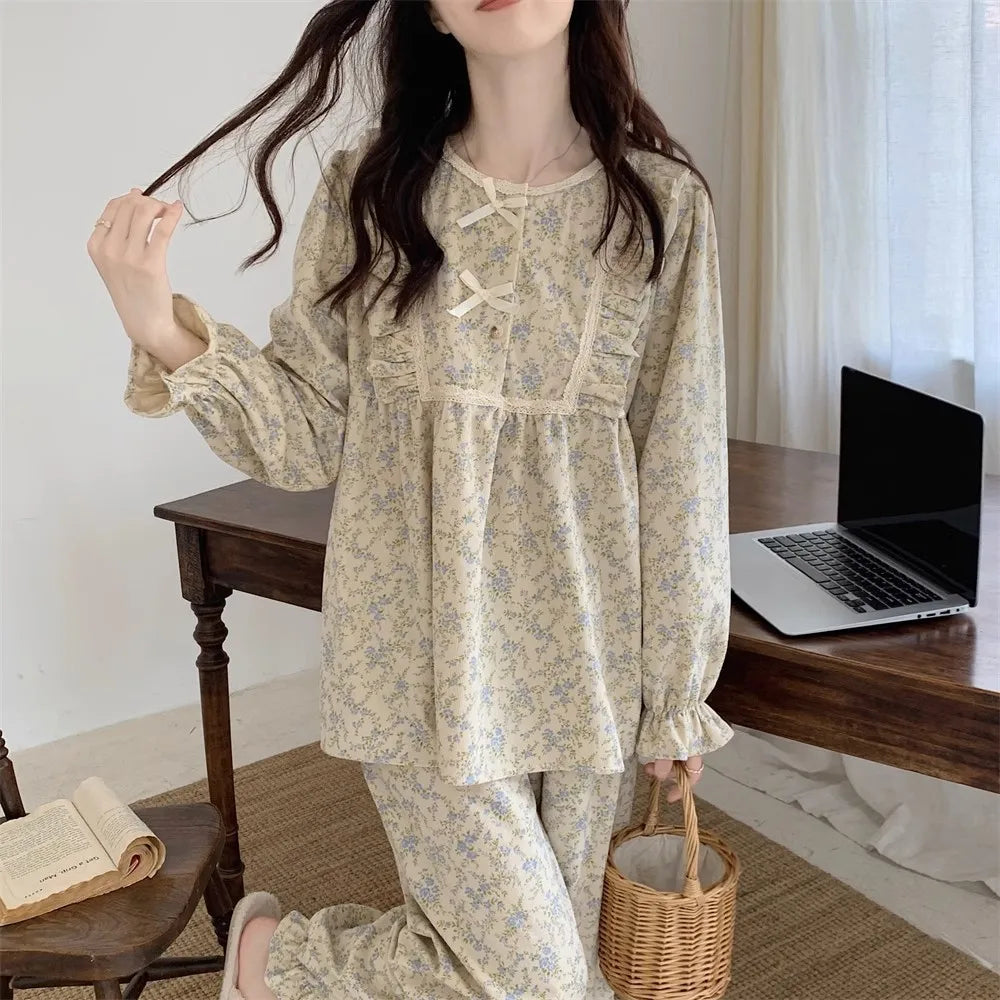 Women Pajamas Two-Piece Korean Version