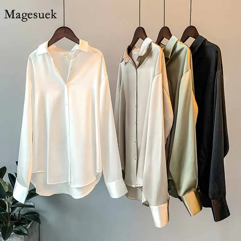 Women White Tops Lady Long Sleeves