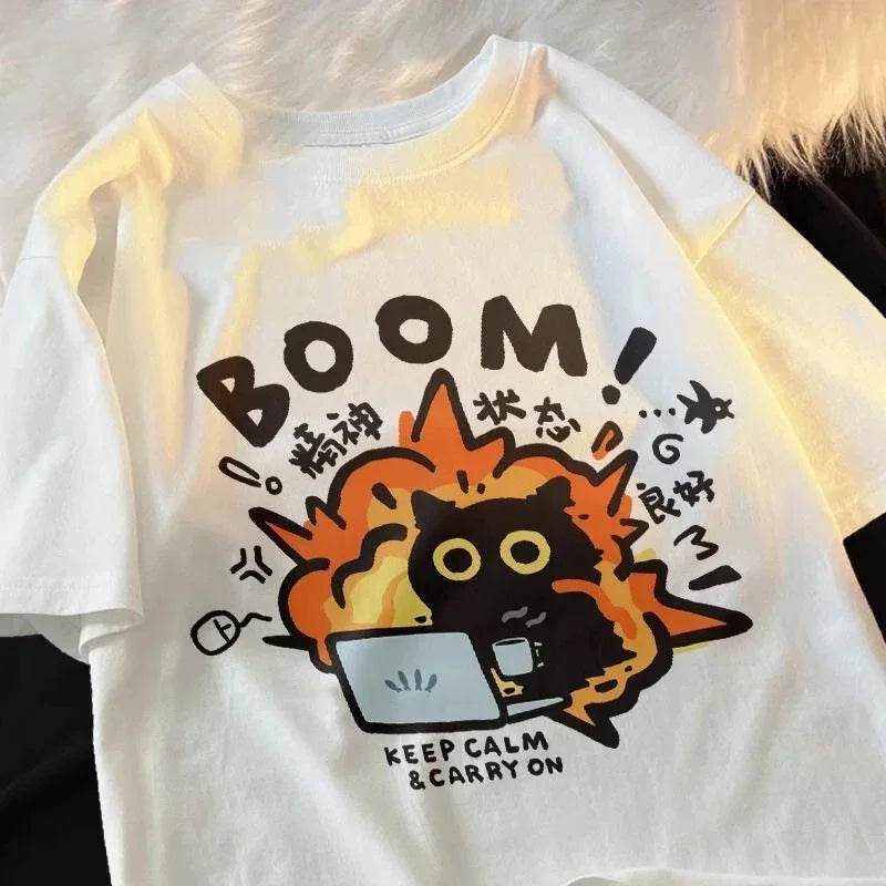 Sleeved T-shirt for Men Women Tee Clothes