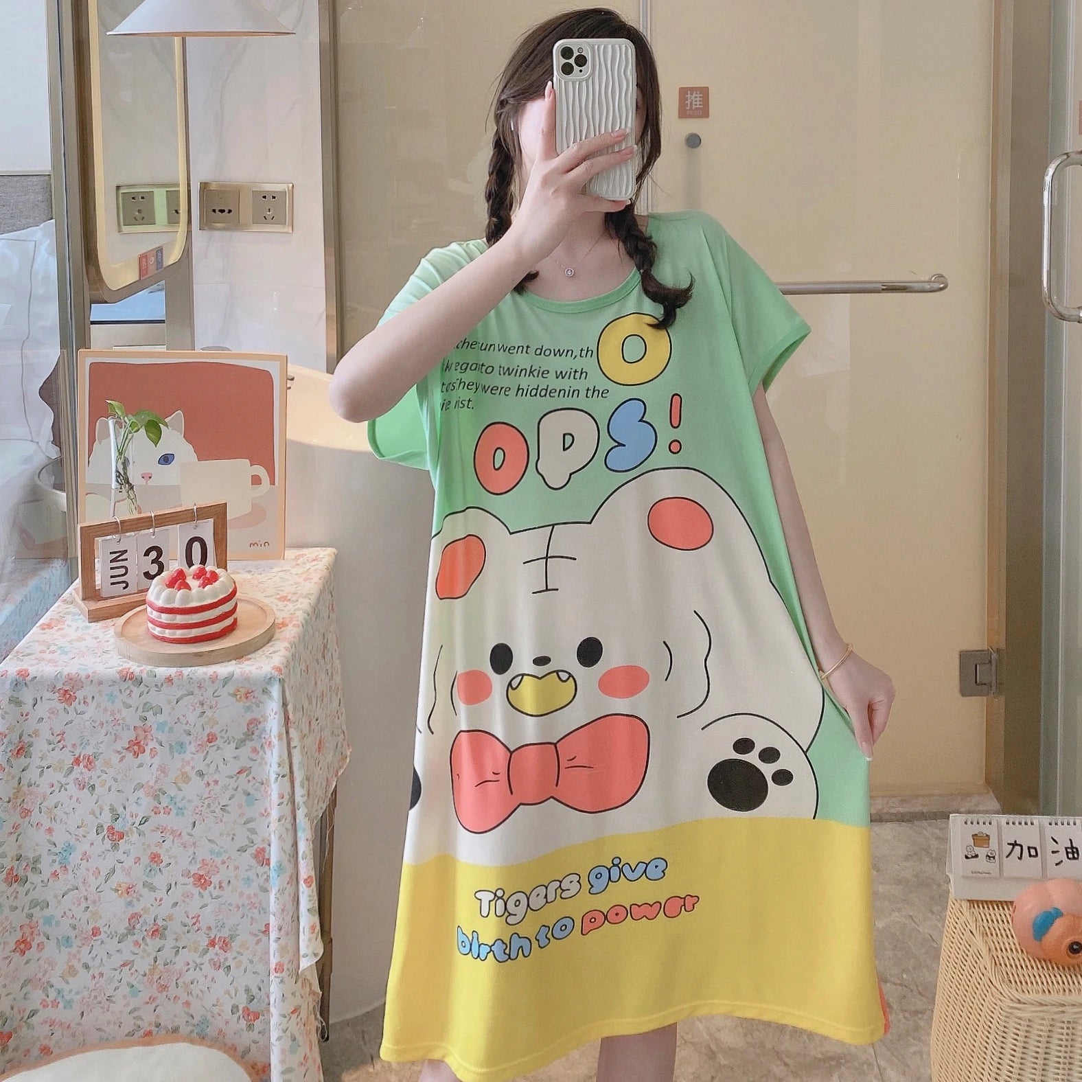 Women's Home Wear, Polyester Pajama