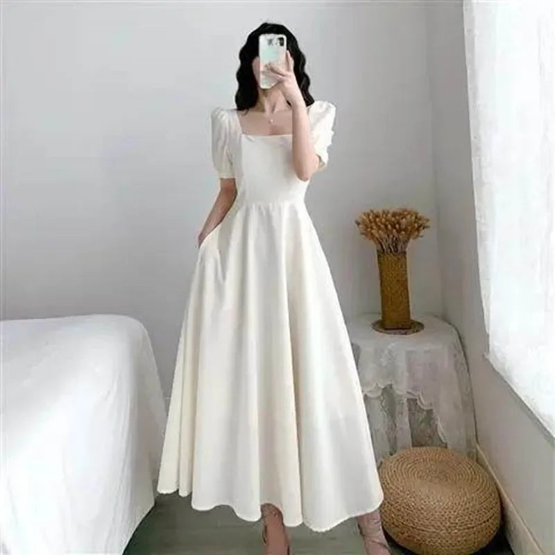 Women White Dress Style Long Skirt