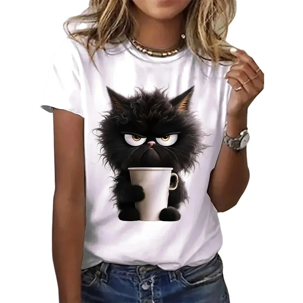 Funny Cat Women Summer
