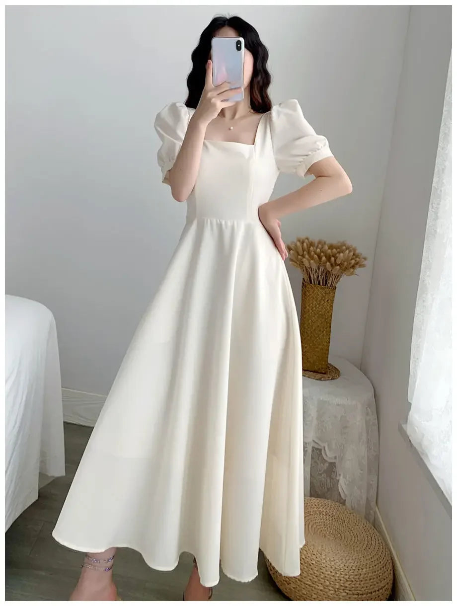 Women White Dress Style Long Skirt