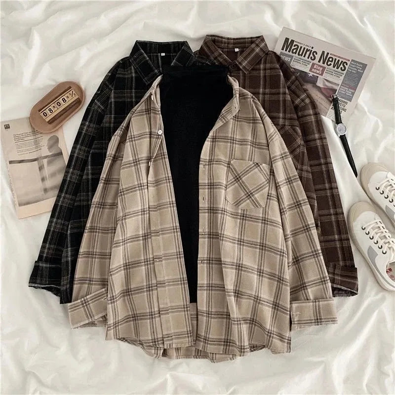 Vintage Plaid Shirts Women