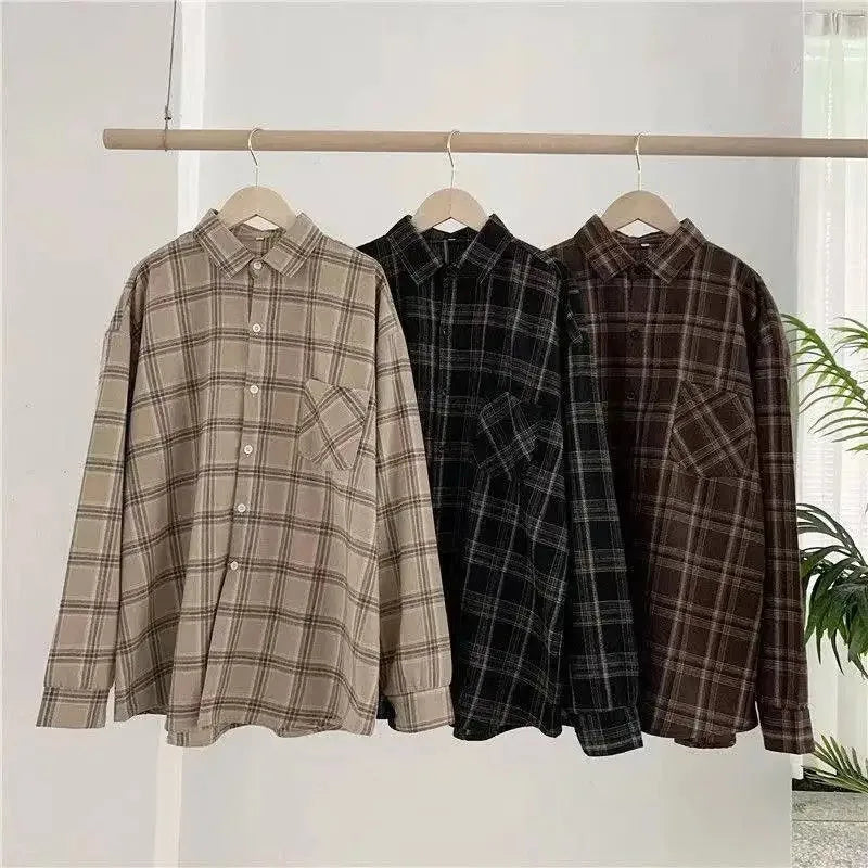 Vintage Plaid Shirts Women