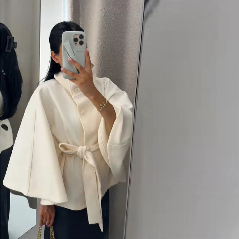 jacket with belt stand